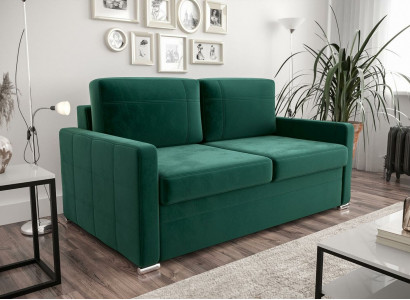 Design 2-Seater Sofa Couch Upholstered Two-Seater Couches Sofas Textile Fabric Faux Leather